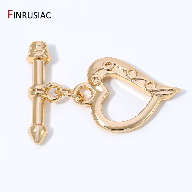 Body Jewelry Diy - مشابك قلبية الشكل من النحاس المطلي