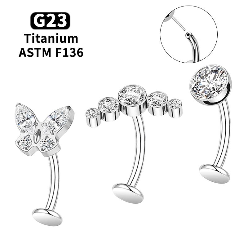 Body Jewelry Types - حلقة سرة البطن من التيتانيوم G23