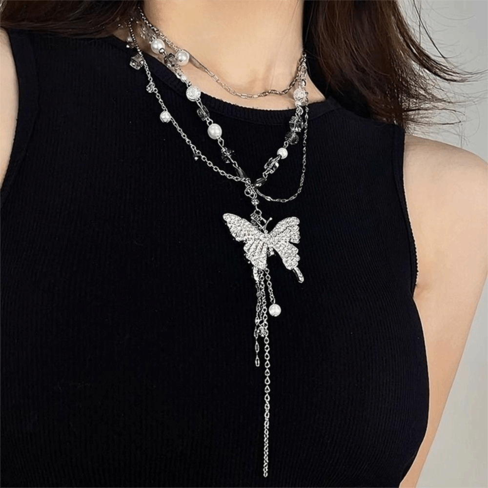 Body Jewelry Y2K - سلسلة خصر على شكل فراشة بتصميم