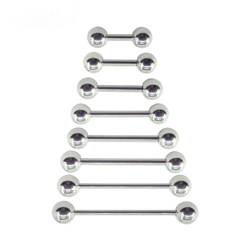 Tongue Barbell Straight - 2 قطع 0.8 مللي متر الفولاذ