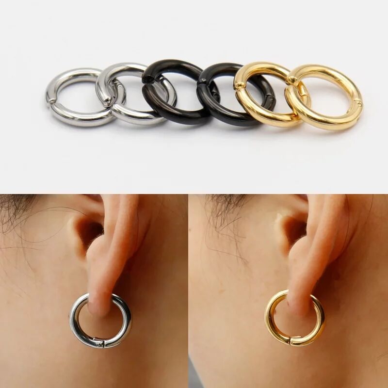 Body Jewelry And Earrings - وهمية Huggie هوب أقراط للرجال والنساء