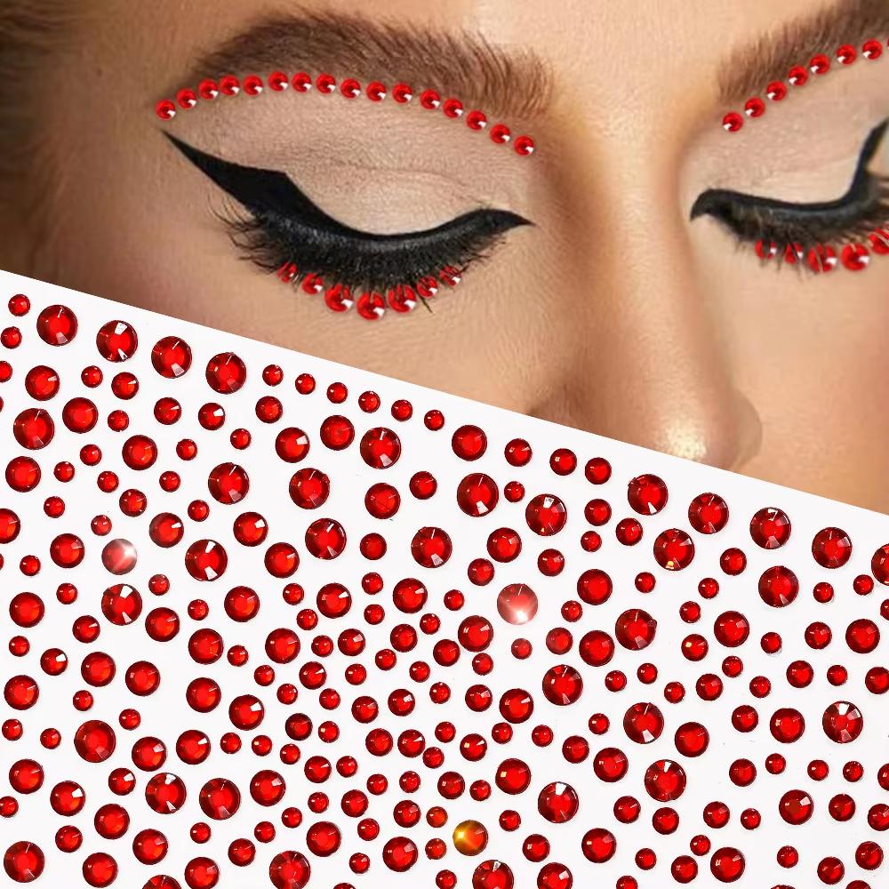 Body Jewelry Stickers - ورقة واحدة من ملصقات الوجه والعين