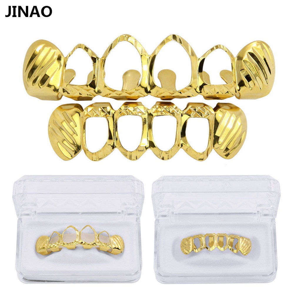 Body Jewelry Lot - جيناو-طقم أسنان جريلز D-Cut ، لون