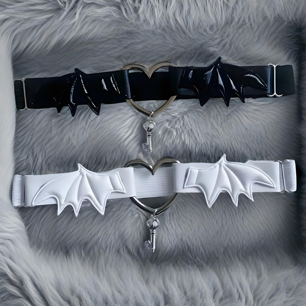 Body Jewelry Leg Chain - القوطية Harajuku الأسود القلب الجناح الساق