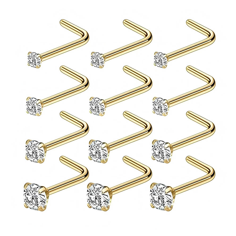 Body Jewelry Lot - 12 قطعة مجموعة كاملة 316L هيبوالرجينيك