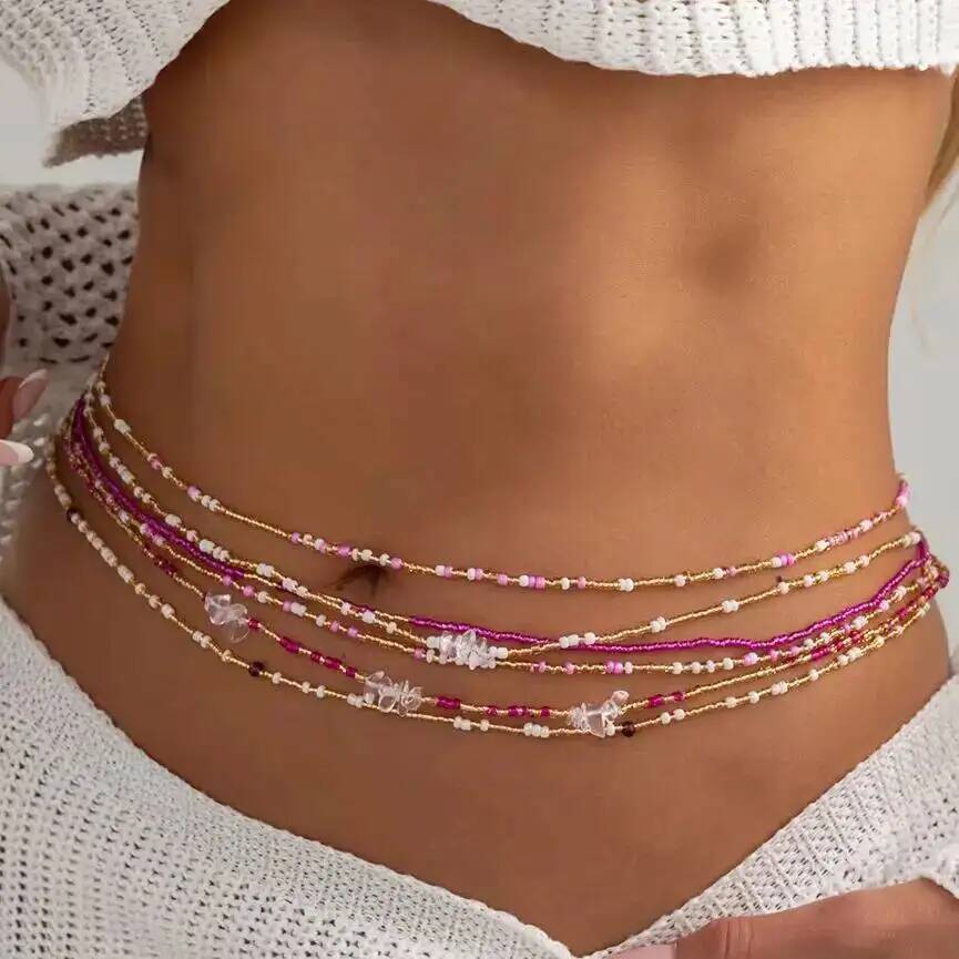 Body Jewelry Lot - مجموعة من 6 قطع سلاسل خصر