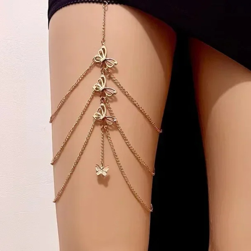 سلسلة فخذ متعددة الطبقات من ال - مراجعة Body Jewelry Leg Chain وسعره