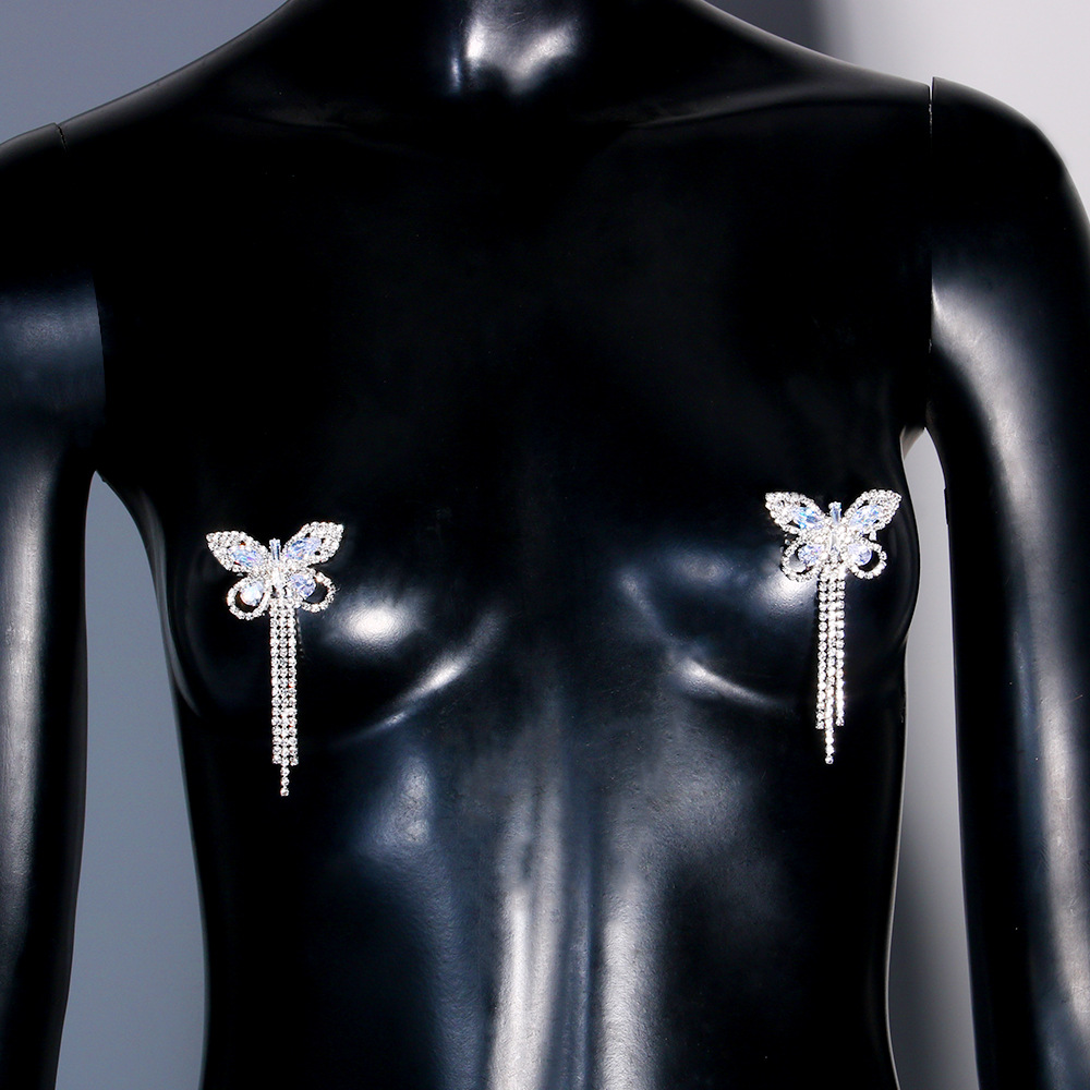 حجر الراين فراشة شرابة ملصقات  - مراجعة Body Jewelry Stickers وسعره
