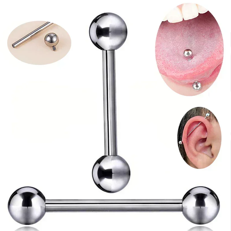 F136 التيتانيوم ثقب 14 جرام ال - مراجعة Tongue Barbell Straight وسعره