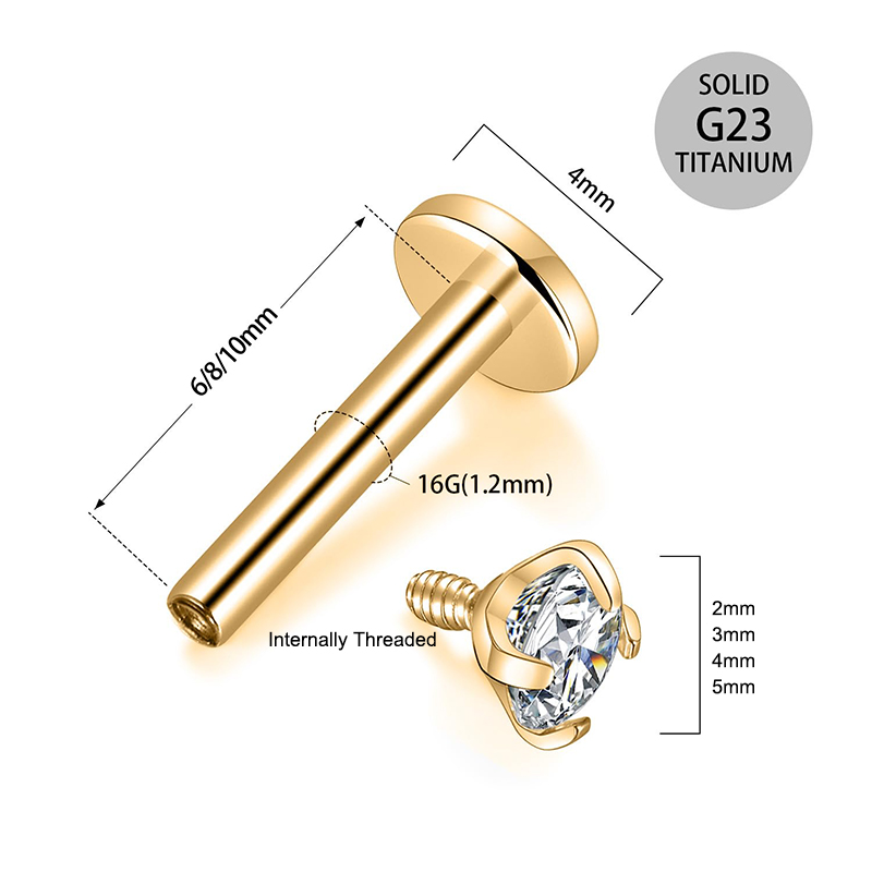 أقراط من التيتانيوم عيار 16G ب - مراجعة Body Jewelry And Earrings وسعره
