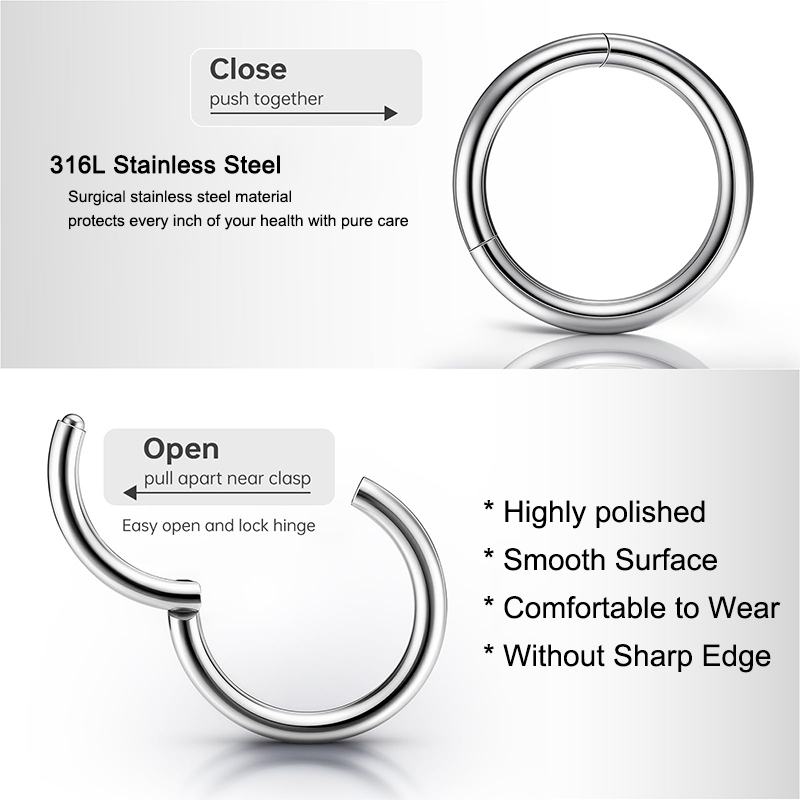 حلقات أنف وفواصل أنفية من الفو - مراجعة Body Jewelry And Earrings وسعره