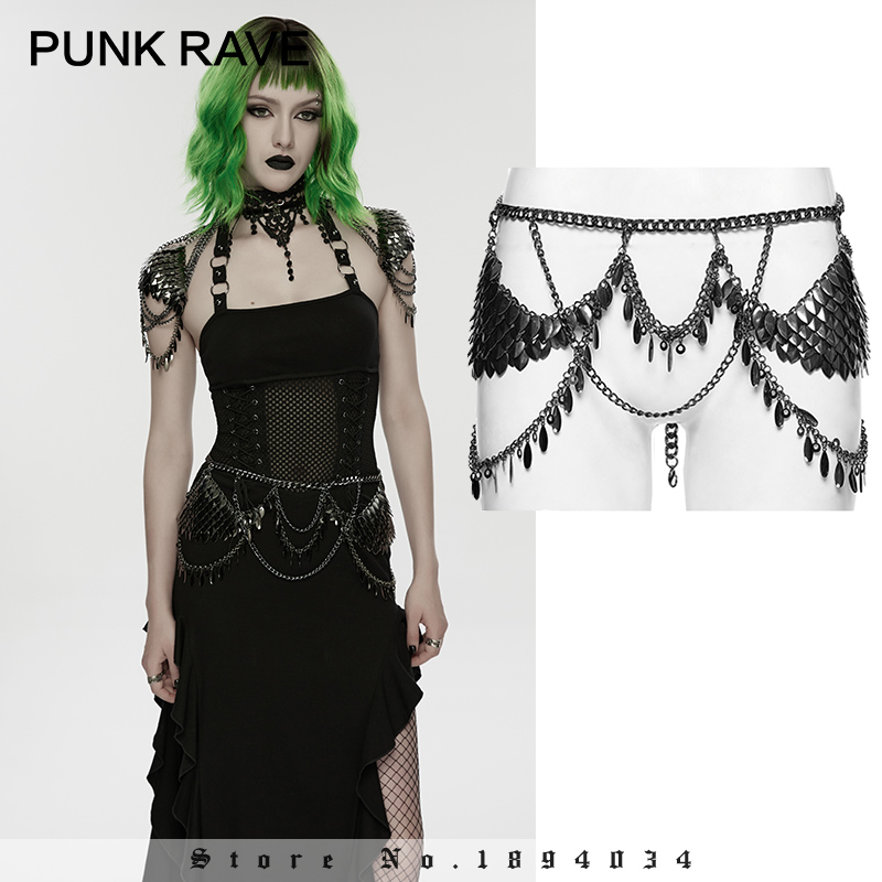 سلسلة خصر نسائية من PUNK RAVE  - مراجعة Body Jewelry Types وسعره