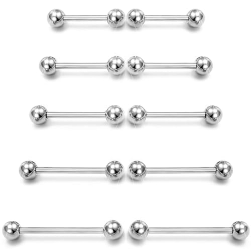 14G الصلب الجراحي مستقيم Barbe - مراجعة Tongue Barbell Straight وسعره
