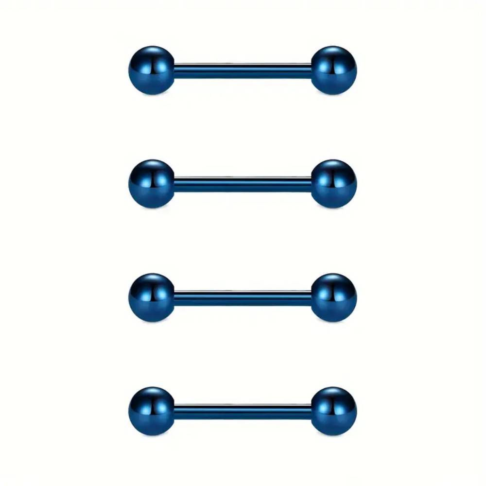مجموعة من 4 حلقات للحلمة واللس - مراجعة Tongue Barbell Straight وسعره