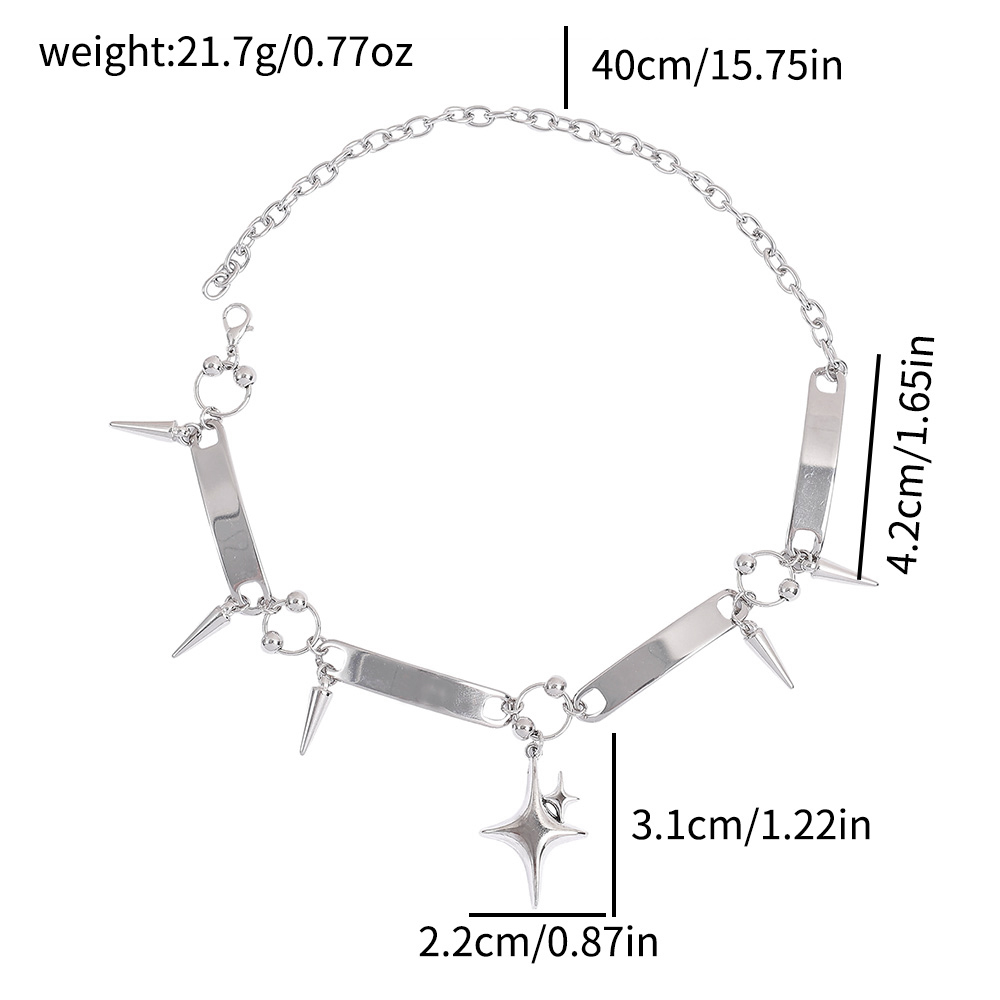 قلادة نسائية بتصميم نجمة بانك  - مراجعة Body Jewelry Y2K وسعره