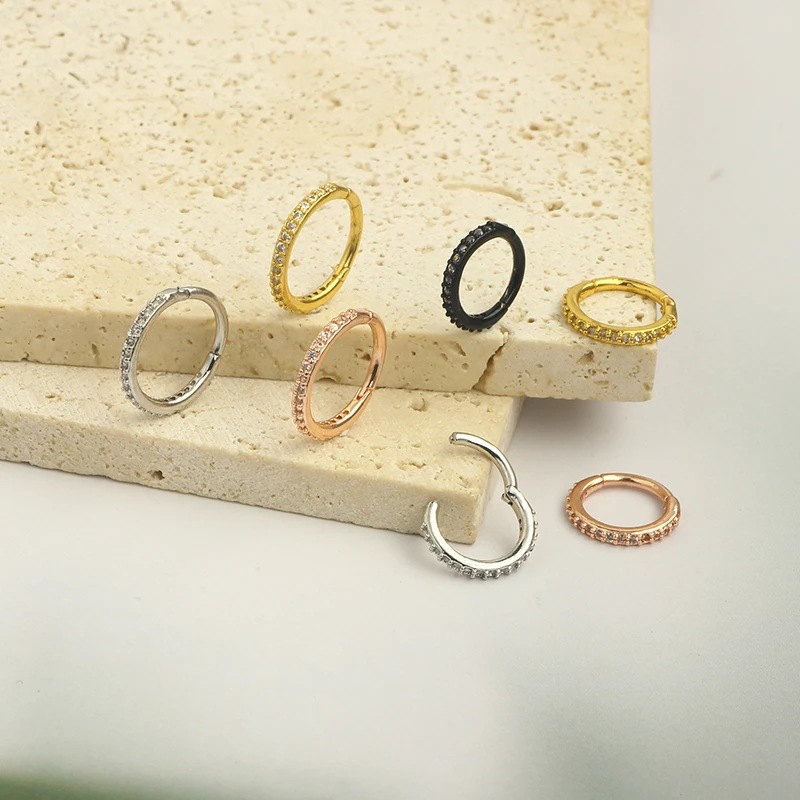 حلقة أنف شفافة 16G مرصعة بالزر - مراجعة Body Jewelry And Earrings وسعره