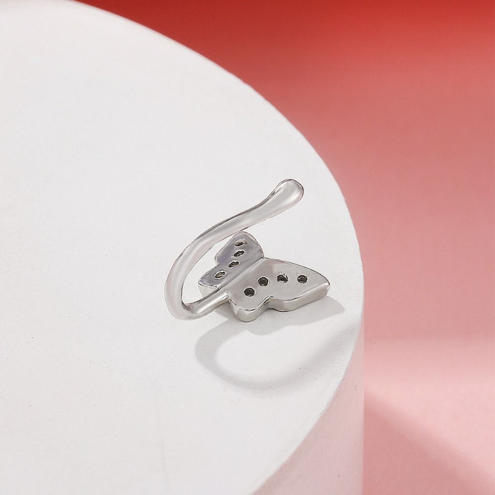 حلقة أنف بتصميم فراشة مرصعة با - مراجعة Body Jewelry And Earrings وسعره