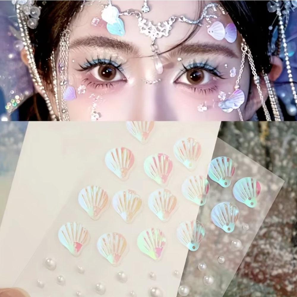 1Sheet قشرة مشرقة مختلطة ملصقا - مراجعة Body Jewelry Stickers وسعره