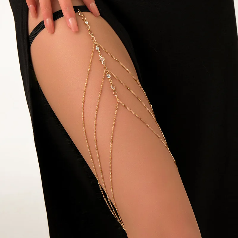 موضة الصيف البوهيمي الفخذ سلسل - مراجعة Body Jewelry Leg Chain وسعره