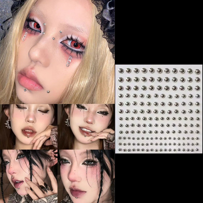 3D الوجه عيون حزب ماكياج الوشم - مراجعة Body Jewelry Stickers وسعره