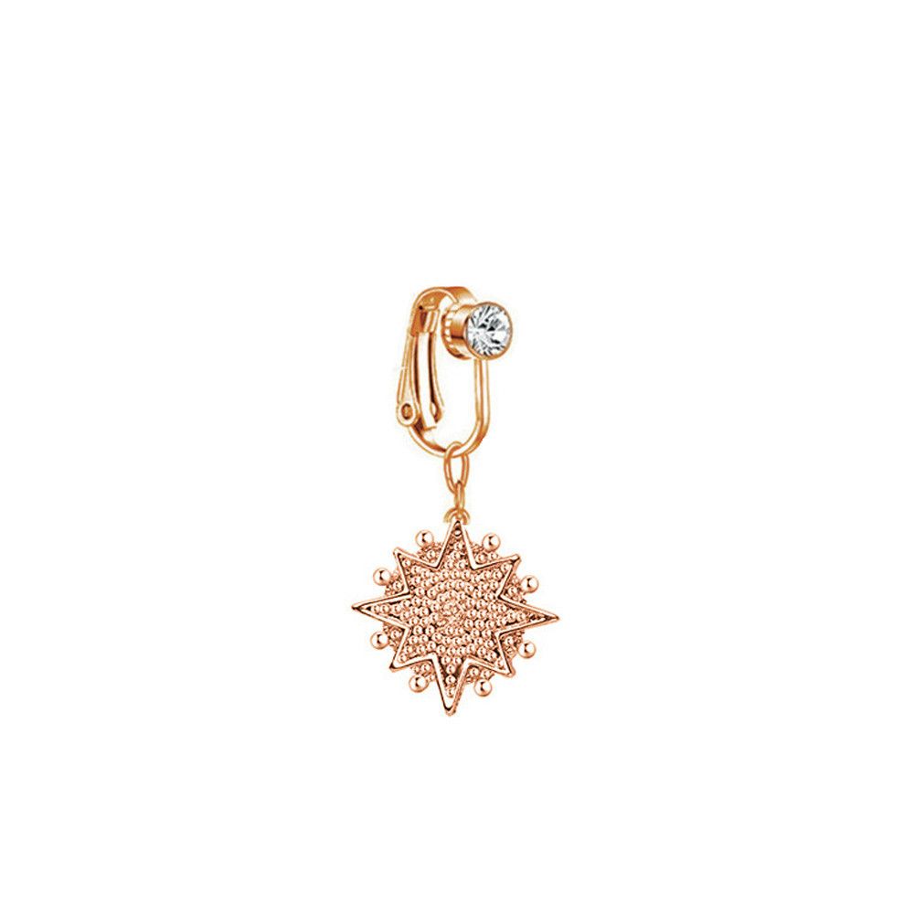 مشبك أذن على شكل حلقة سرة البط - مراجعة Body Jewelry And Earrings وسعره