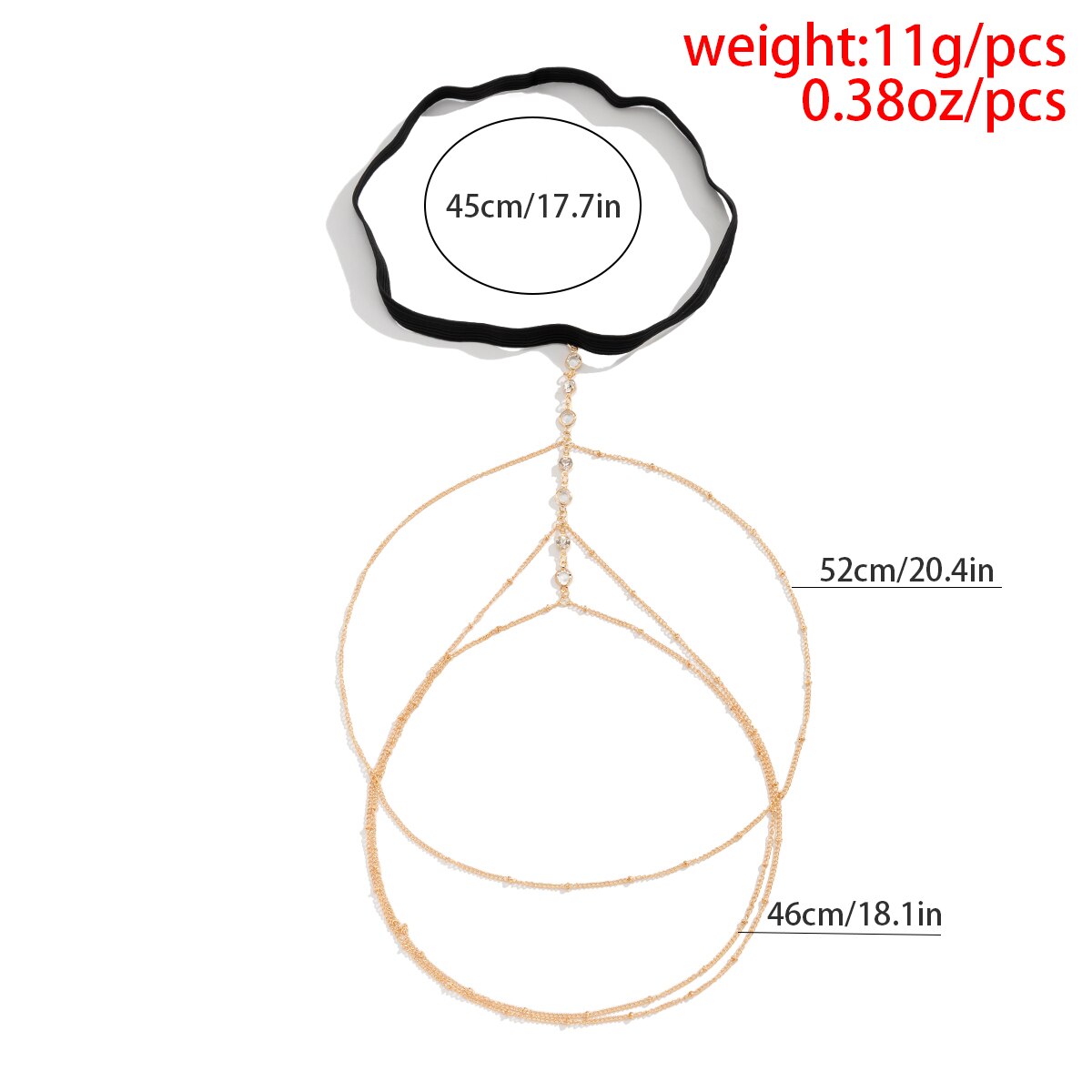 بوهو شريط مرن كريستال الساق ال - مراجعة Body Jewelry Leg Chain وسعره