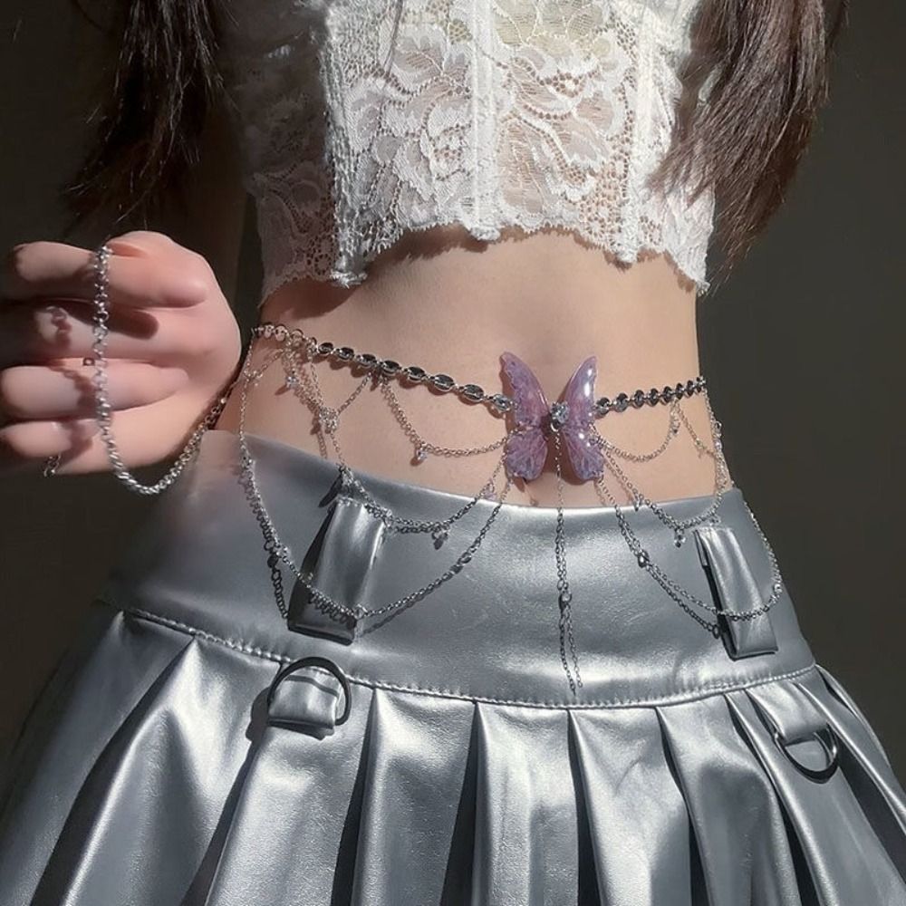 سلسلة خصر أنيقة متعددة الطبقات - مراجعة Body Jewelry Y2K وسعره