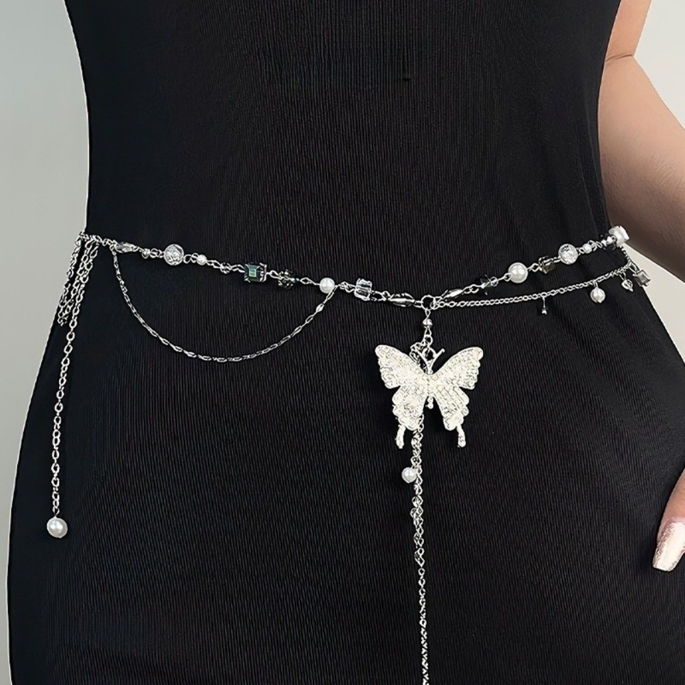 سلسلة خصر على شكل فراشة بتصميم - مراجعة Body Jewelry Y2K وسعره