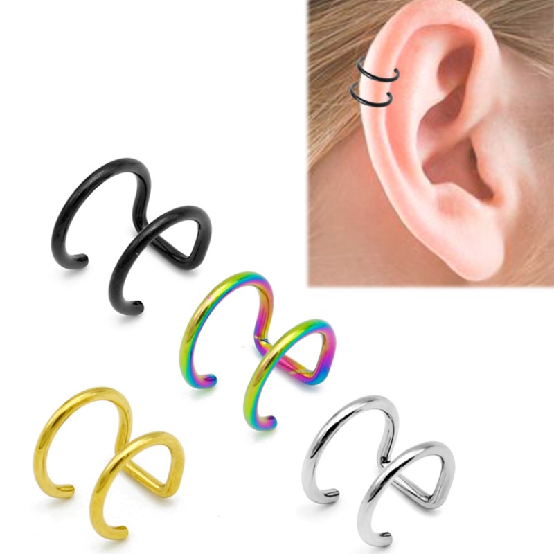 قطعتان من أقراط الأذن المصنوعة - مراجعة Body Jewelry And Earrings وسعره