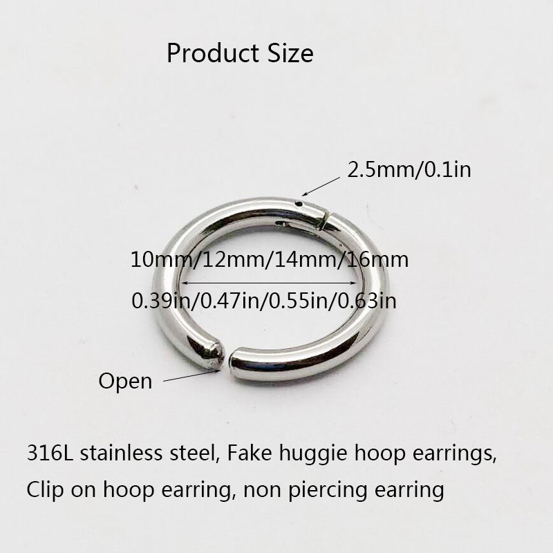 وهمية Huggie هوب أقراط للرجال  - مراجعة Body Jewelry And Earrings وسعره