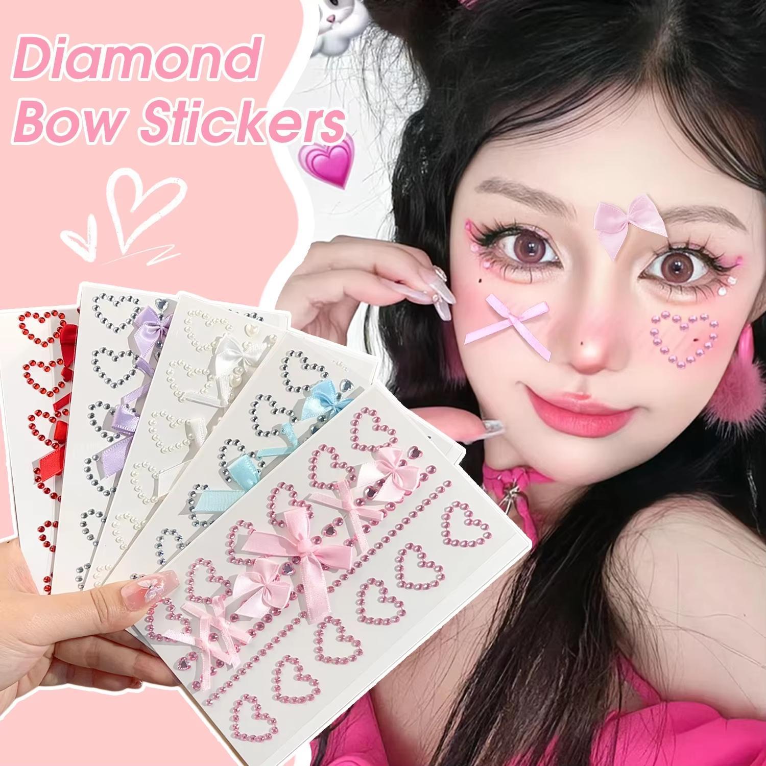 1 ورقة الشريط الأحمر القوس الح - مراجعة Body Jewelry Stickers وسعره