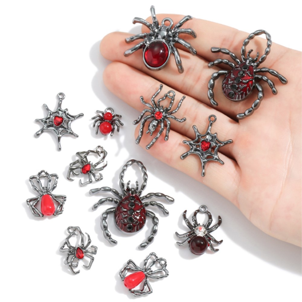 5 قطع تعليقات عنكبوت أسود قوطي - مراجعة Body Jewelry Y2K وسعره