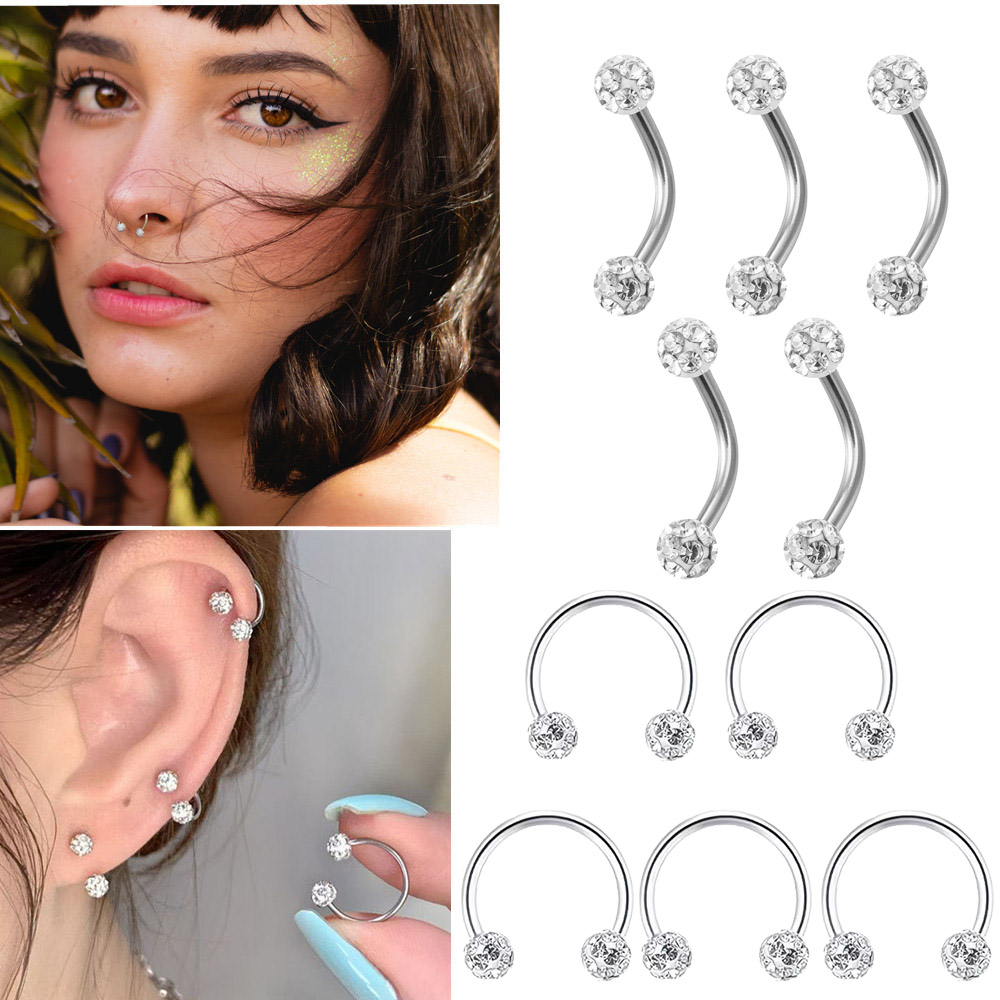 5 قطعة الفولاذ المقاوم للصدأ ح - مراجعة Body Jewelry Types وسعره