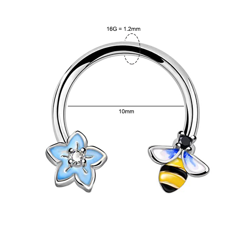 حلقات أنف وآذان من الفولاذ الج - مراجعة Body Jewelry And Earrings وسعره