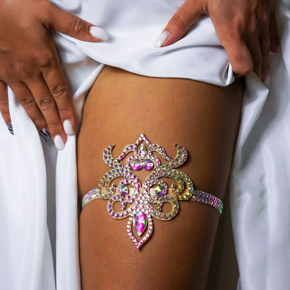 حزام فخذ مجوف بوهو أنيق للنساء - مراجعة Body Jewelry Leg Chain وسعره