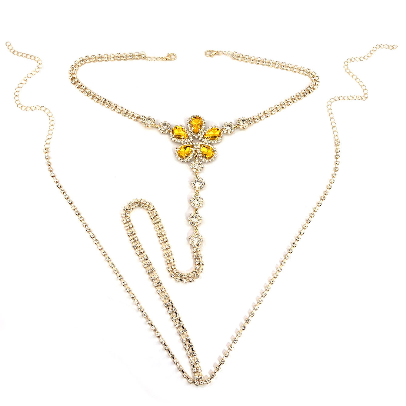 طقم ثونغ من حجر الراين على شكل - مراجعة Body Jewelry Lot وسعره