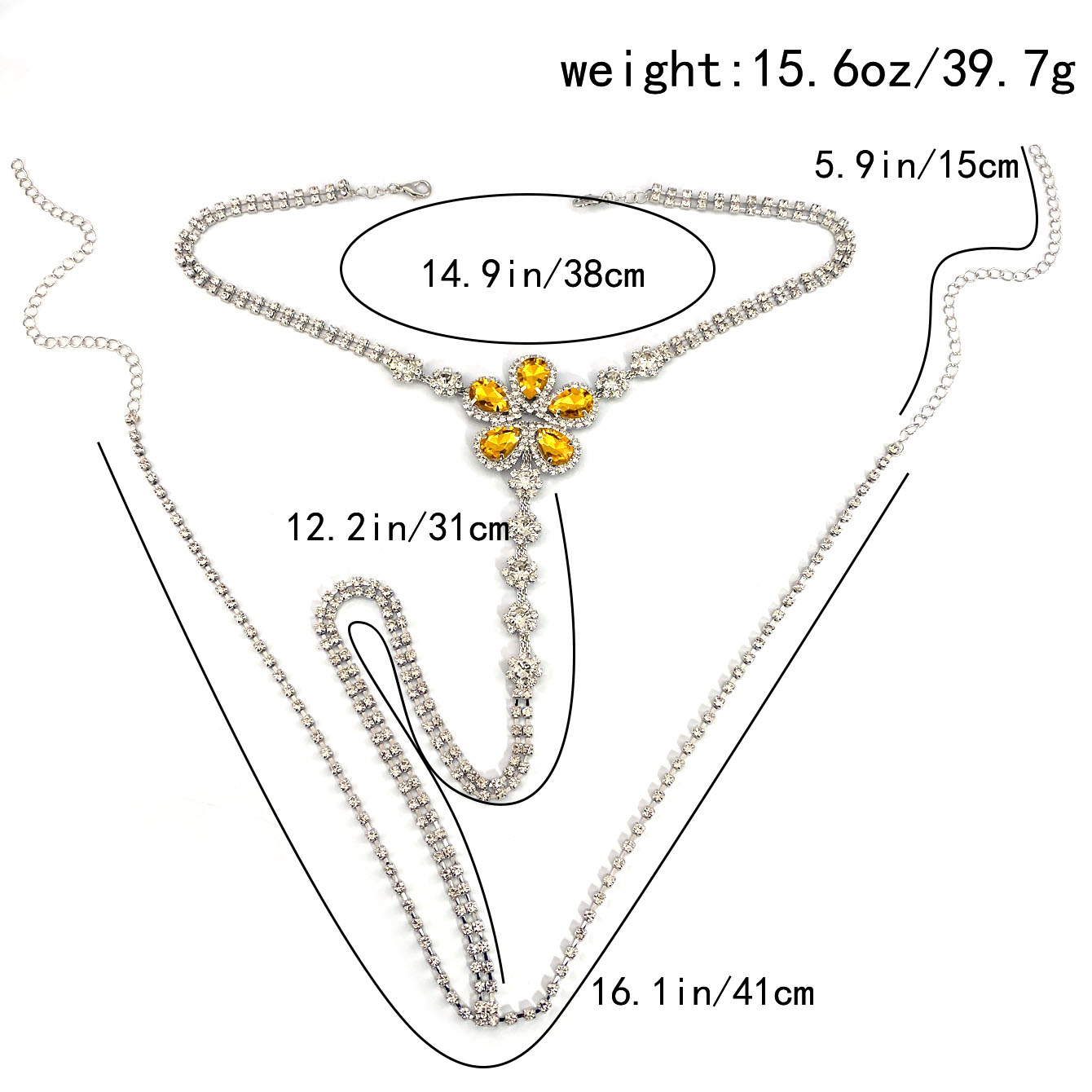 طقم ثونغ من حجر الراين على شكل - مراجعة Body Jewelry Lot وسعره