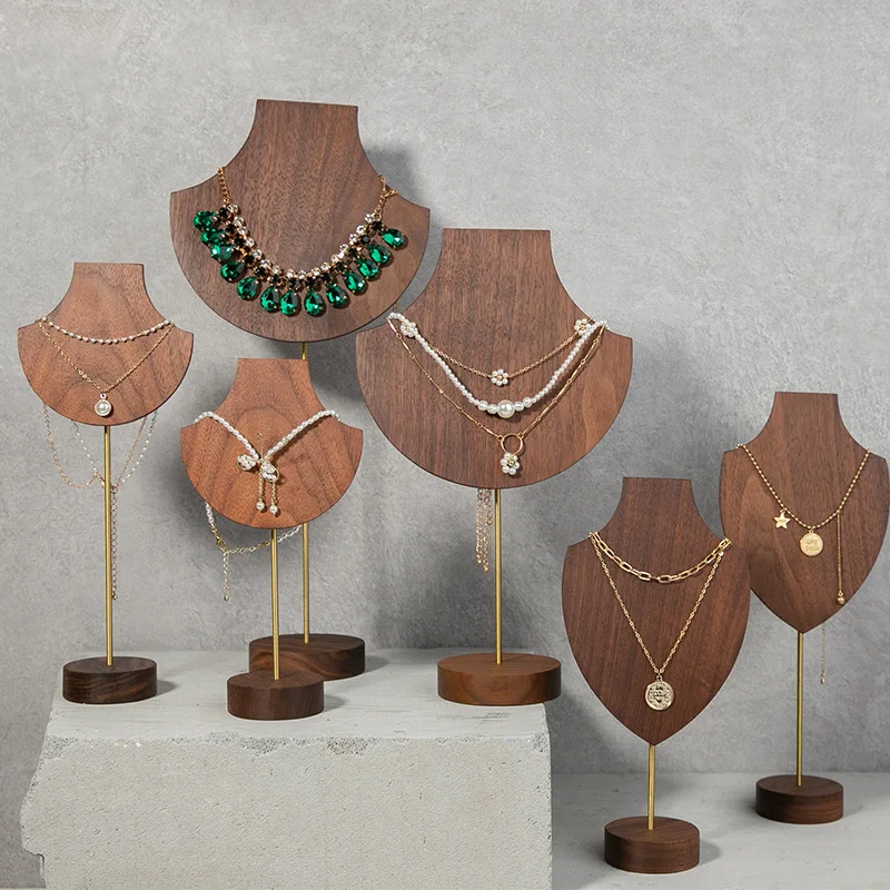 حامل عرض قلادات من خشب الجوز أ - مراجعة Body Jewelry Display Ideas وسعره