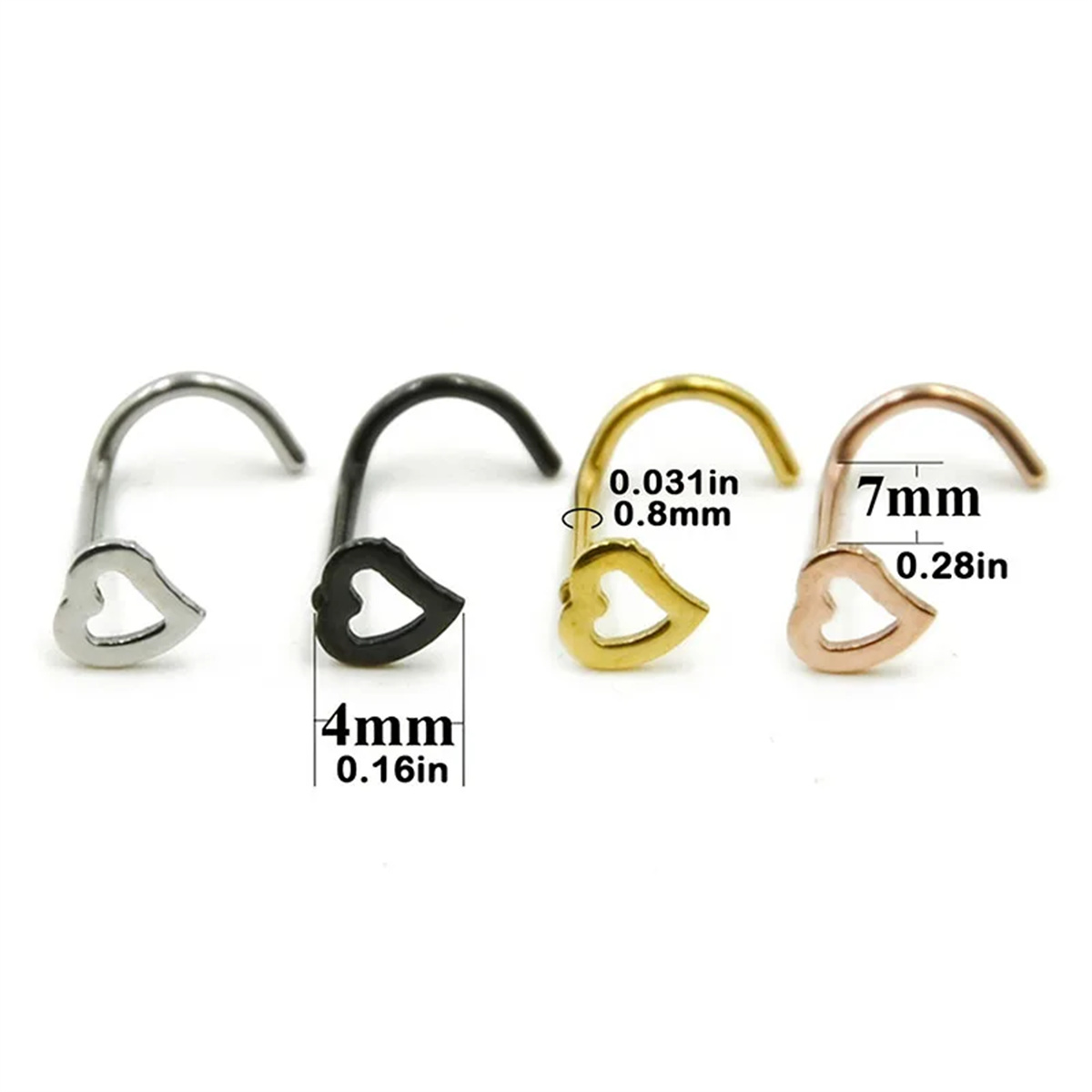 إيفيسبول 5 قطع من حلقات الأنف  - مراجعة Body Jewelry Types وسعره