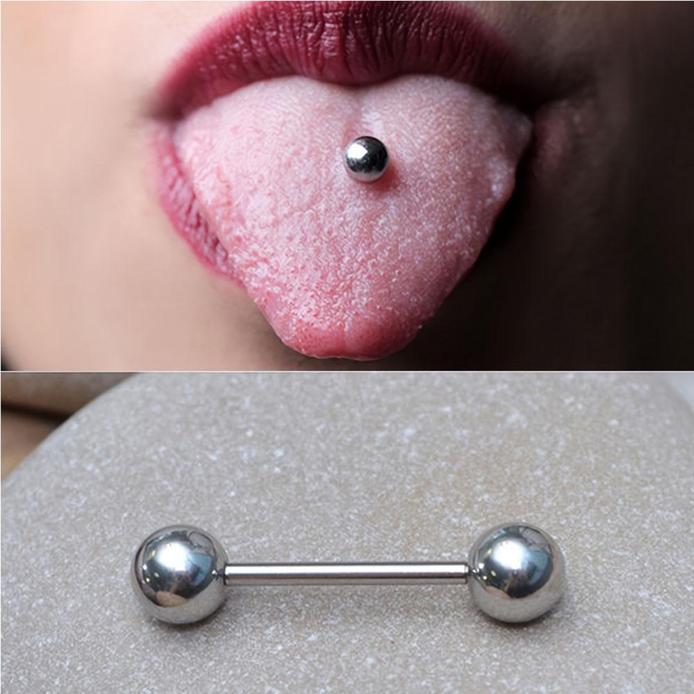 1PC الفولاذ المقاوم للصدأ مستق - مراجعة Tongue Barbell Straight وسعره