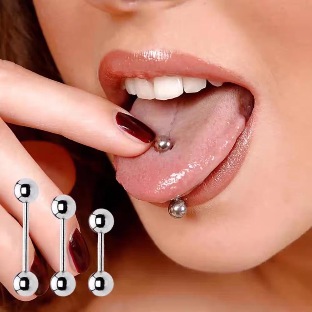 1PC الفولاذ المقاوم للصدأ مستق - مراجعة Tongue Barbell Straight وسعره