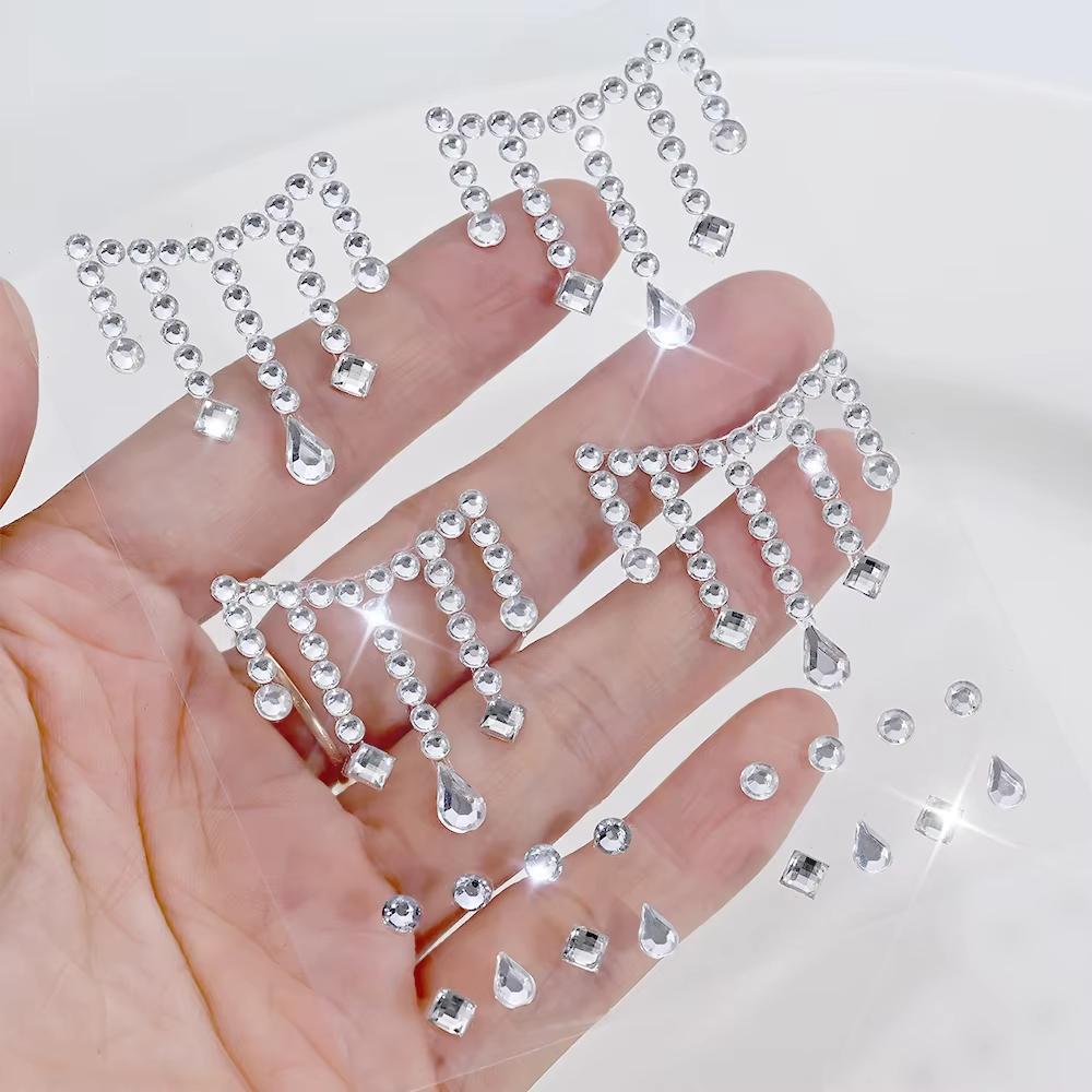1/5 ورق وجه مجوهرات ملصقات DIY - مراجعة Body Jewelry Stickers وسعره