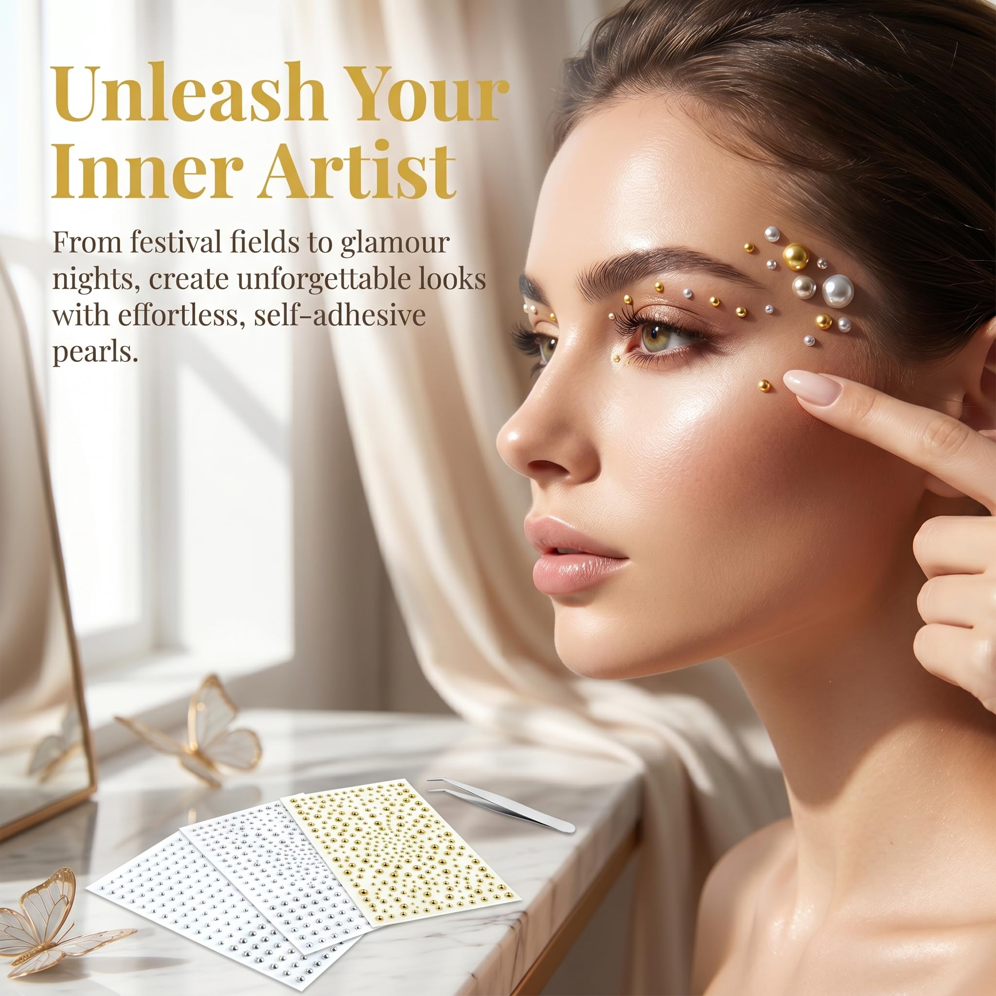 وجه الجسم حلقة ملصقات ذاتية ال - مراجعة Body Jewelry Stickers وسعره