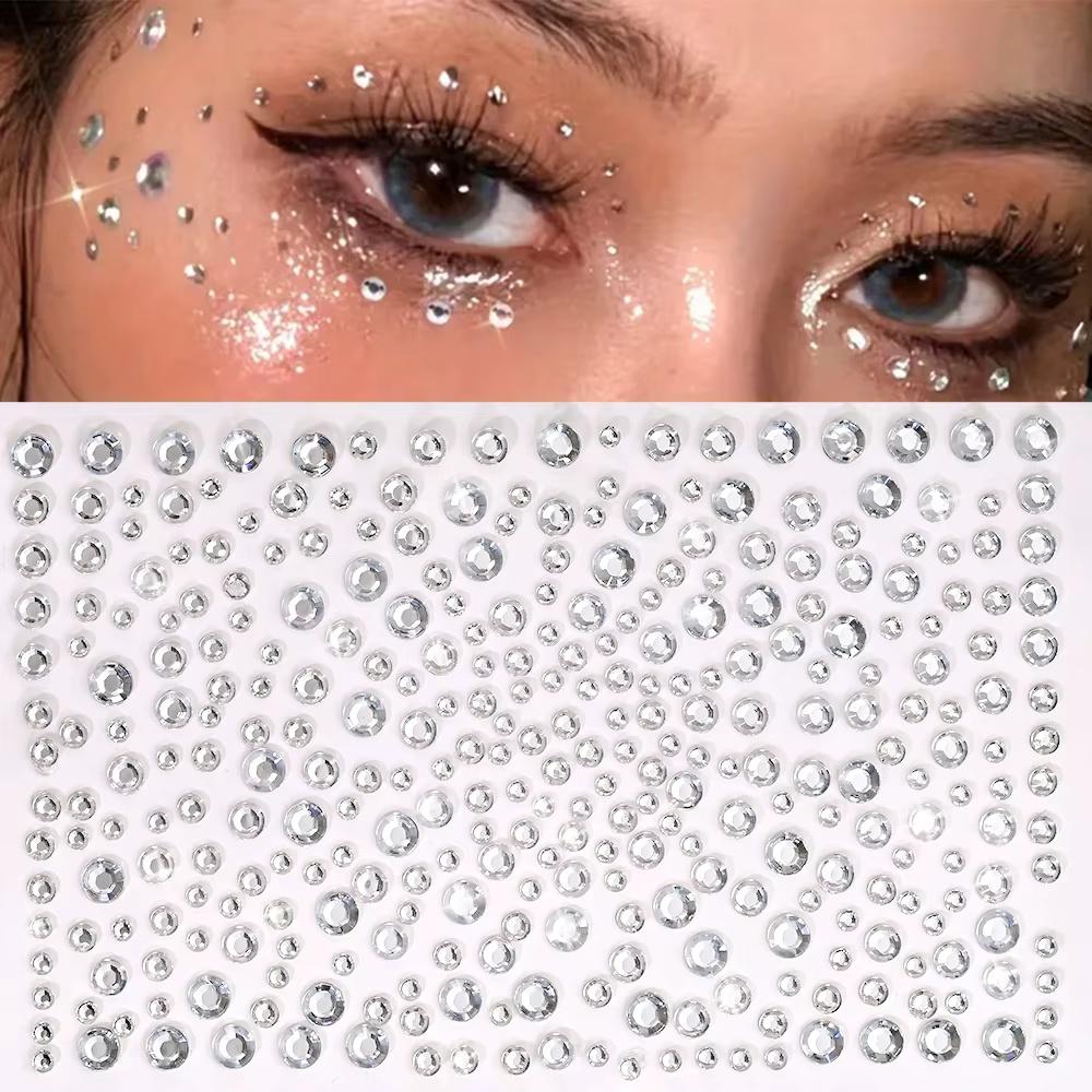 أحجار الوجه اللامعة، أحجار الو - مراجعة Body Jewelry Stickers وسعره