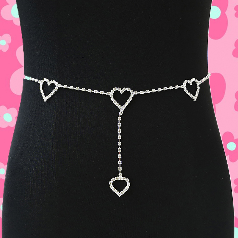 سلسلة خصر على شكل قلب من الكري - مراجعة Body Jewelry Y2K وسعره