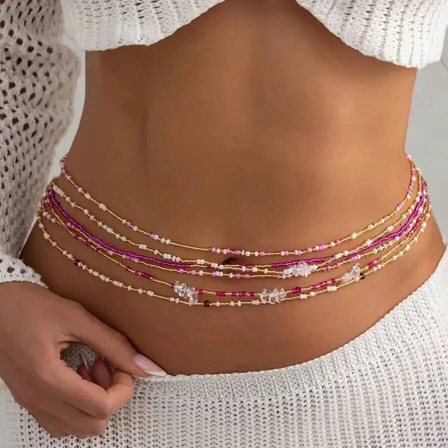 مجموعة من 6 قطع سلاسل خصر بوهي - مراجعة Body Jewelry Lot وسعره